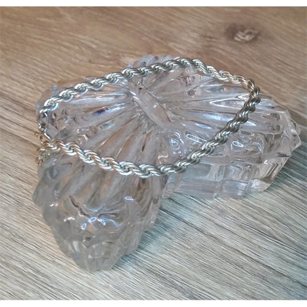 Sterling Silver 925 Classic Timeless Style Rope Chain Bracelet - Unisex sz 8